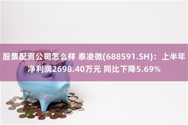 股票配资公司怎么样 泰凌微(688591.SH)：上半年净利润2698.40万元 同比下降5.69%