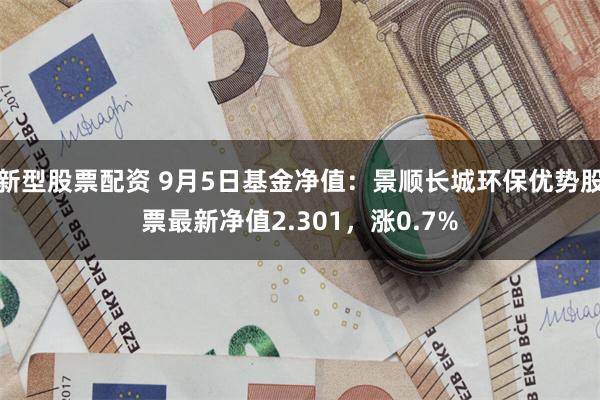 新型股票配资 9月5日基金净值：景顺长城环保优势股票最新净值2.301，涨0.7%